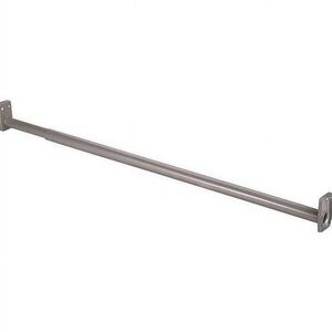 30-48 inch Adjustable Silver Closet Rod